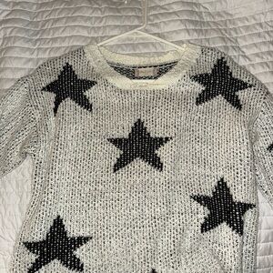 Black Star Patterned Sweater